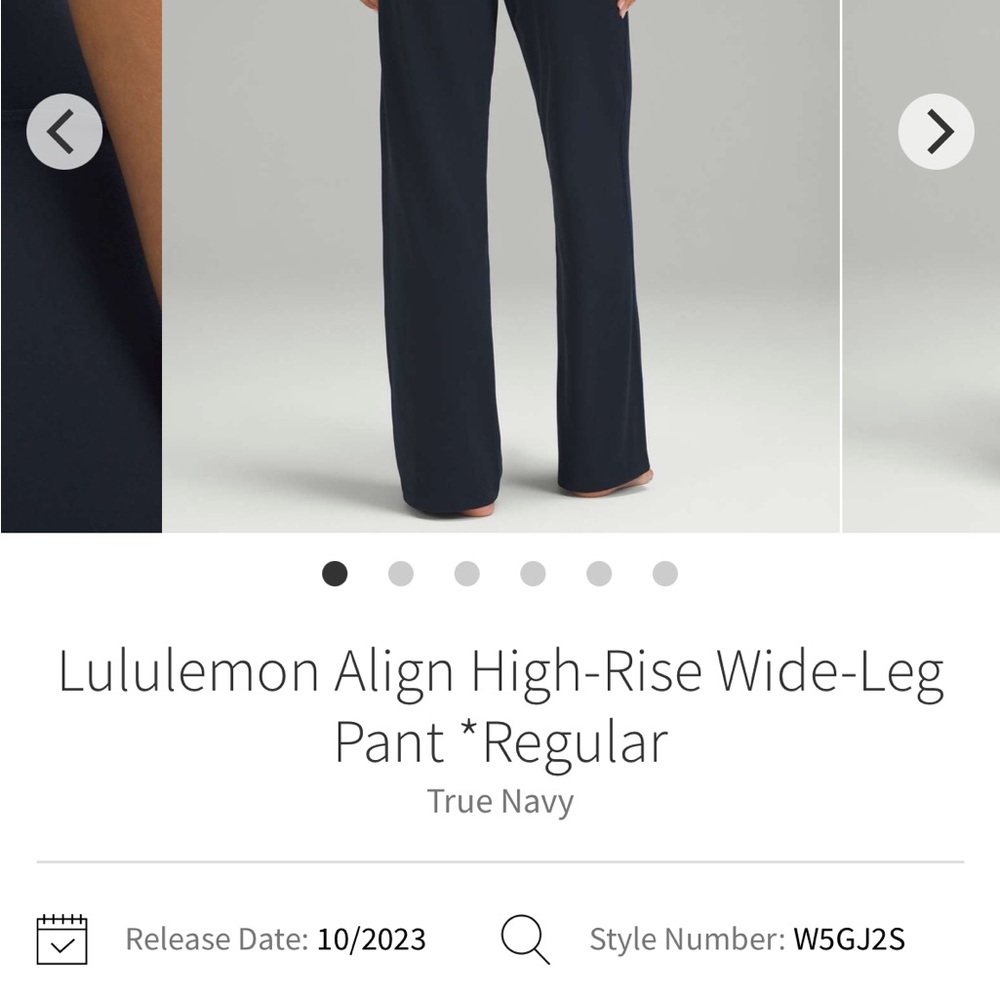 lululemon athletica Navy Wide-Leg Pants - Picture 5 of 12
